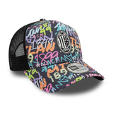 New Era 9Forty E-Frame Trucker Graffiti AOP AC Milan Black