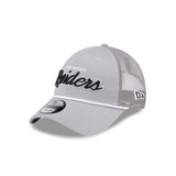 New Era 9Forty Trucker NFL Team Script Las Vegas Raiders Grey