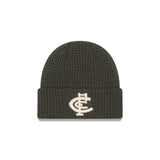 New Era Beanie AFL 2025 Dusty Charcoal Carlton Blues