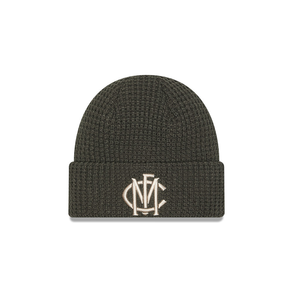 New Era Beanie AFL 2025 Dusty Charcoal Melbourne Demons