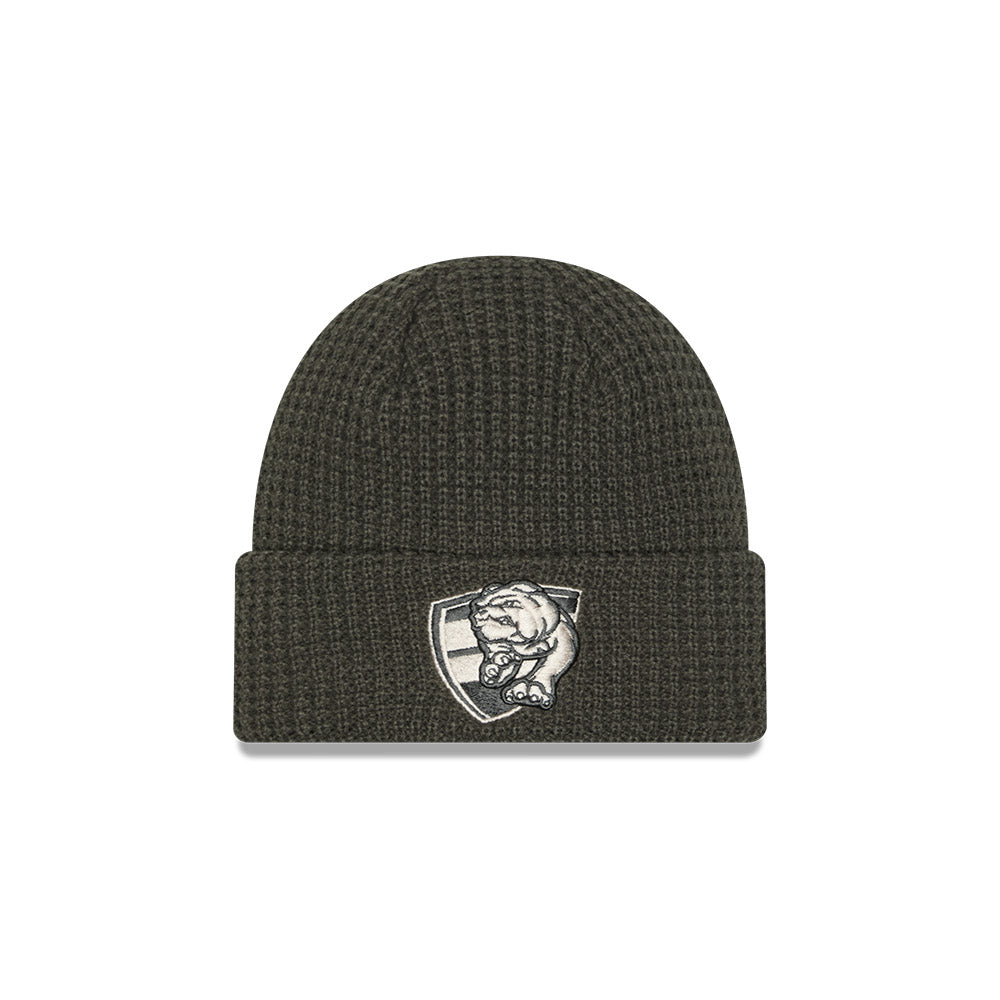 New Era Beanie AFL 2025 Dusty Charcoal Western Bulldogs