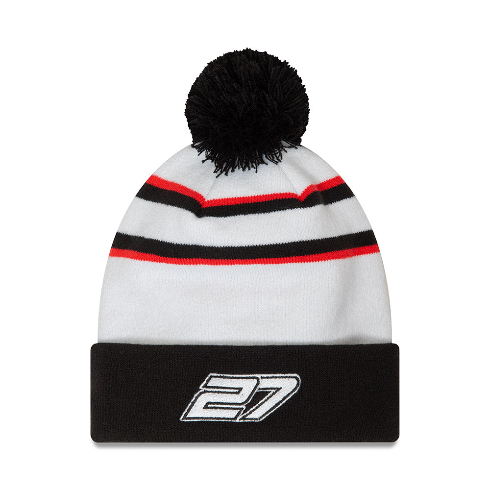 New Era Beanie F1 HAAS Team Nico Hulkenberg 27 White Black