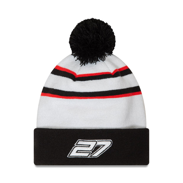 New Era Beanie F1 HAAS Team Nico Hulkenberg 27 White Black