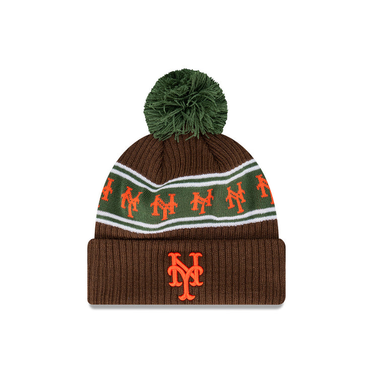 New Era Beanie MLB NY Beef N Broc New York Yankees Walnut