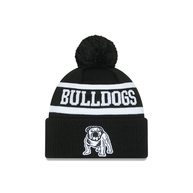 New Era Beanie NRL 2025 Black White Team Canterbury-Bankstown Bulldogs