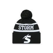 New Era Beanie NRL 2025 Black White Team Melbourne Storm