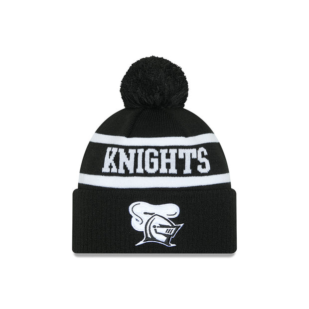 New Era Beanie NRL 2025 Black White Team Newcastle Knights