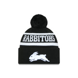 New Era Beanie NRL 2025 Black White Team South Sydney Rabbitohs