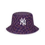 New Era Bucket MLB Wrap Check New York Yankees Purple Dusk Damson