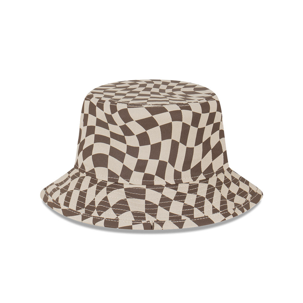 New Era Bucket MLB Wrap Check New York Yankees Stone Walnut