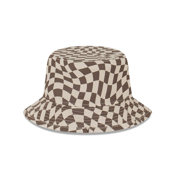 New Era Bucket MLB Wrap Check New York Yankees Stone Walnut