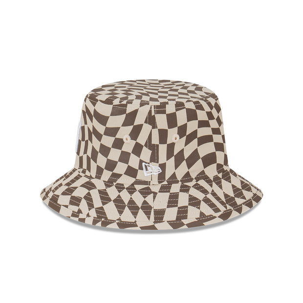 New Era Bucket MLB Wrap Check New York Yankees Stone Walnut