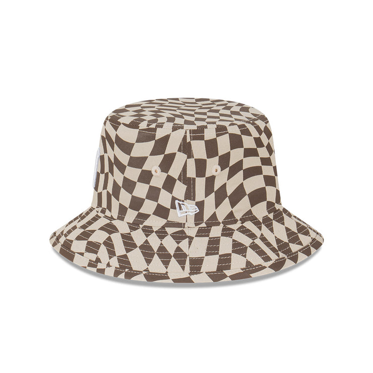 New Era Bucket MLB Wrap Check New York Yankees Stone Walnut