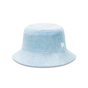 New Era Bucket Reversible Plaid Washed Denim Sky Blue