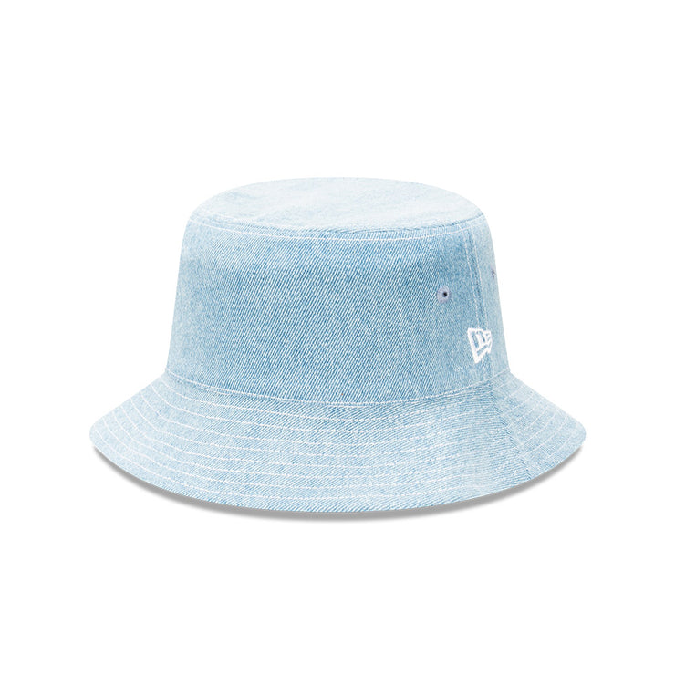 New Era Bucket Reversible Plaid Washed Denim Sky Blue