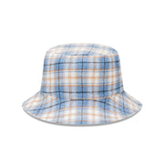 New Era Bucket Reversible Plaid Washed Denim Sky Blue