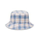 New Era Bucket Reversible Plaid Washed Denim Sky Blue