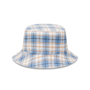 New Era Bucket Reversible Plaid Washed Denim Sky Blue