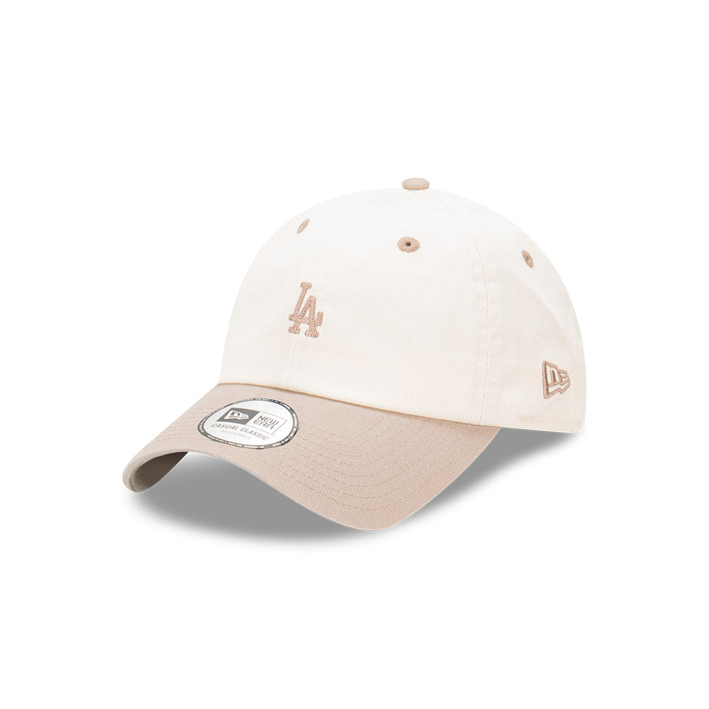 New Era Casual Classic MLB 2-Tone Mini Chainstitch Los Angeles Dodgers Wine Cork Ash Brown
