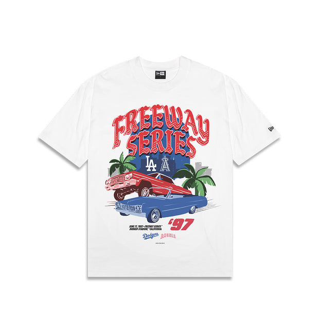 New Era MLB Freeway Series Oversize Tee Los Angeles Dodgers X Los Angeles Angels White