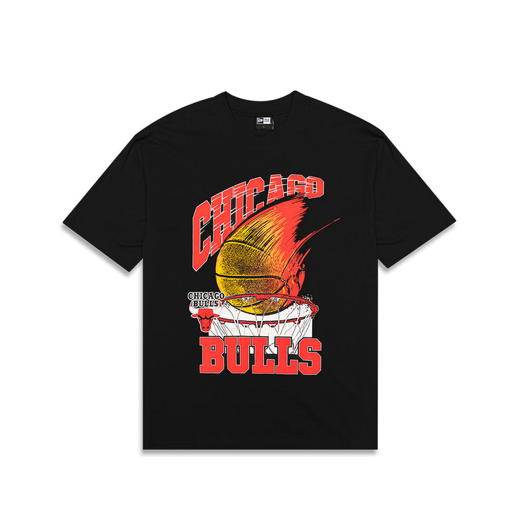 New Era NBA Big Time Oversized T-Shirt Chicago Bulls Black