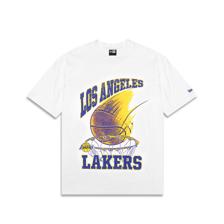 New Era NBA Big Time Oversized T-Shirt Los Angeles Lakers White