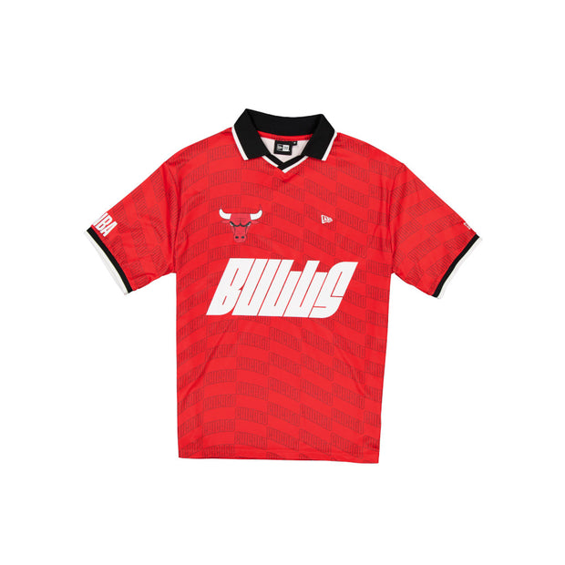 New Era NBA Street Soccer Oversized Jersey Tee Chicago Bulls Red