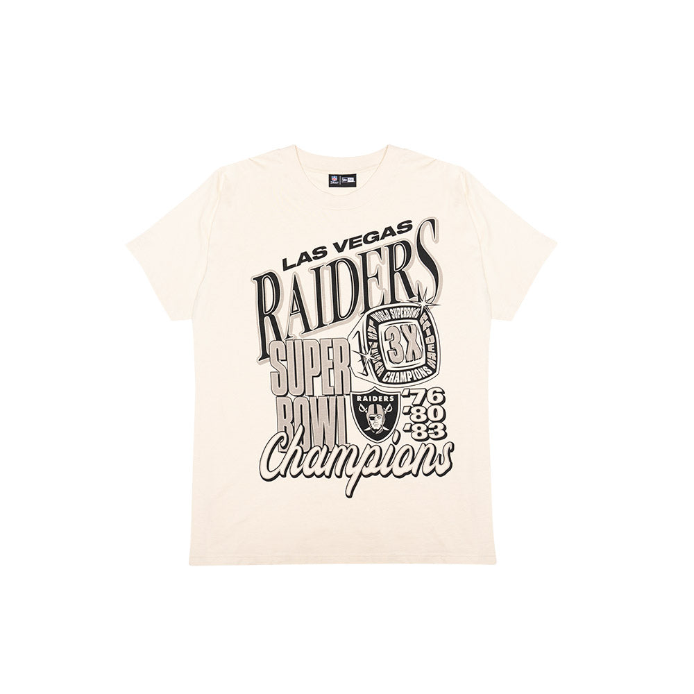 New Era NFL Oversized Champs T-Shirt Las Vegas Raiders Vintage White