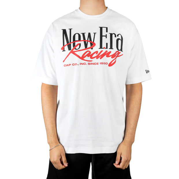 New Era Oversized Racing Tee White