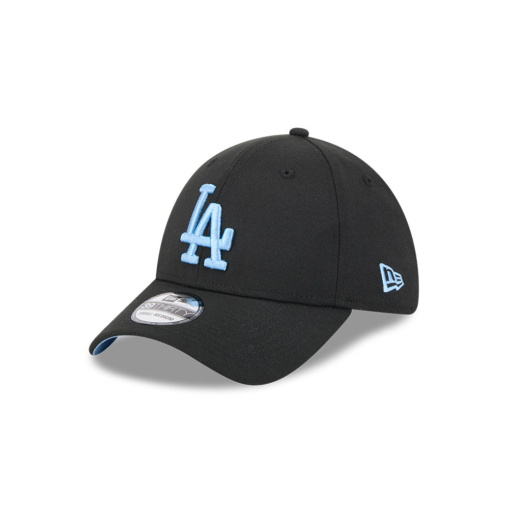 New Era 39Thirty MLB Black Sky Blue Los Angeles Dodgers
