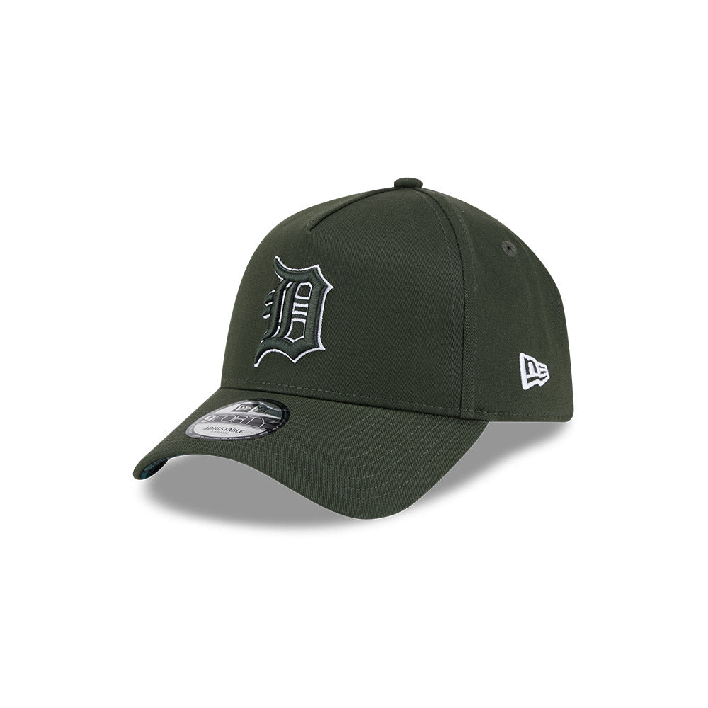 New Era 9Forty A-Frame MLB Plaid Infill Detroit Tigers Dark Seaweed