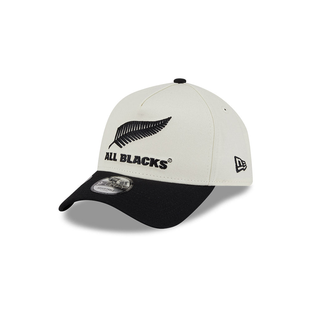 New Era 9Forty A-Frame Rugby Union Chrome 2Tone All Blacks