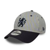 New Era 9Forty EPL Pinstripe Chelsea FC Lion Crest Ivory Navy