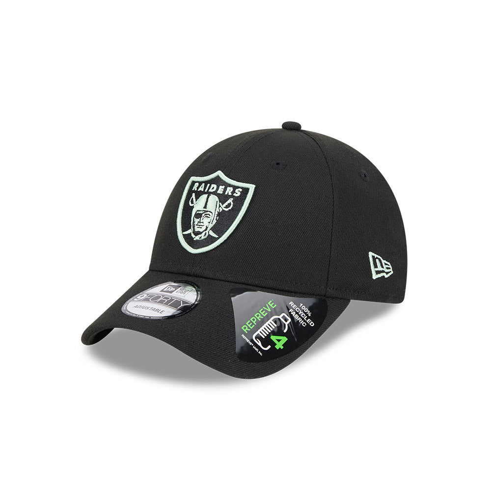New Era 9Forty Snapback NFL Peppermint Repreve Las Vegas Raiders Black