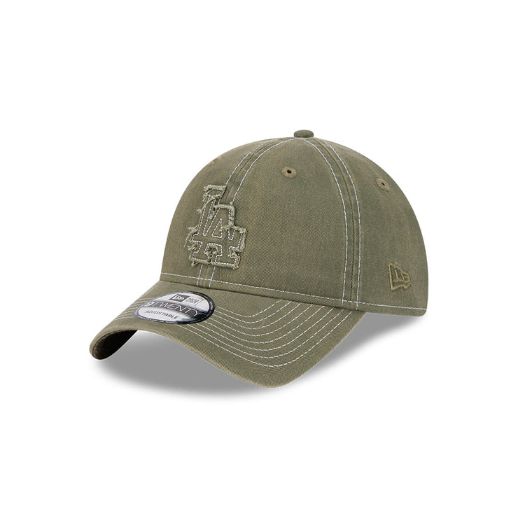 New Era 9Twenty MLB Frayed Los Angeles Dodgers Olive