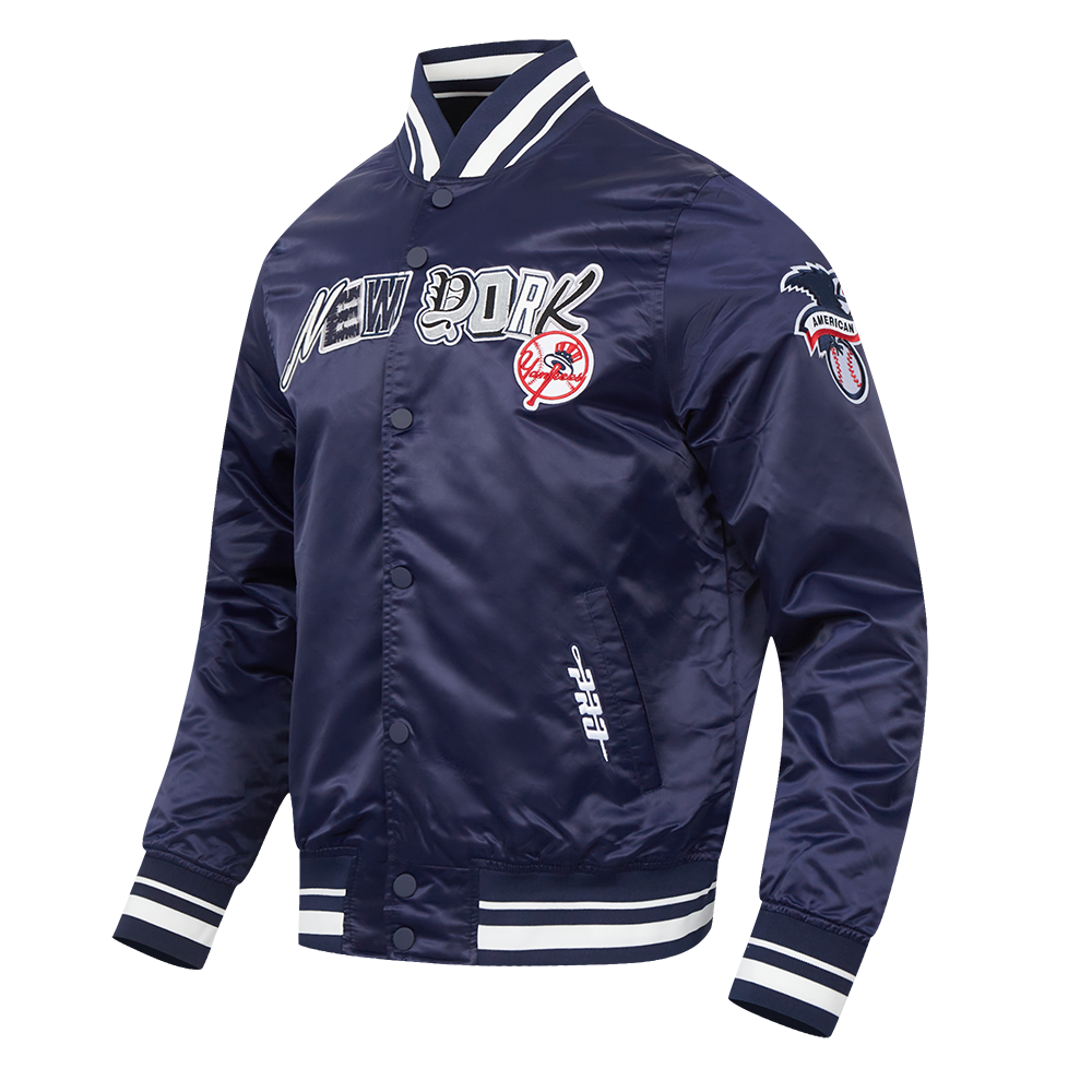 Pro Standard MLB City Ransom Satin Jacket New York Yankees Midnight Navy