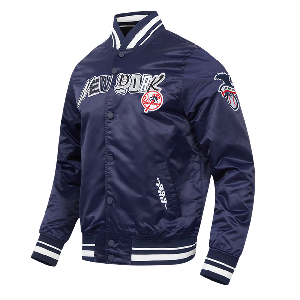 Pro Standard MLB City Ransom Satin Jacket New York Yankees Midnight Navy