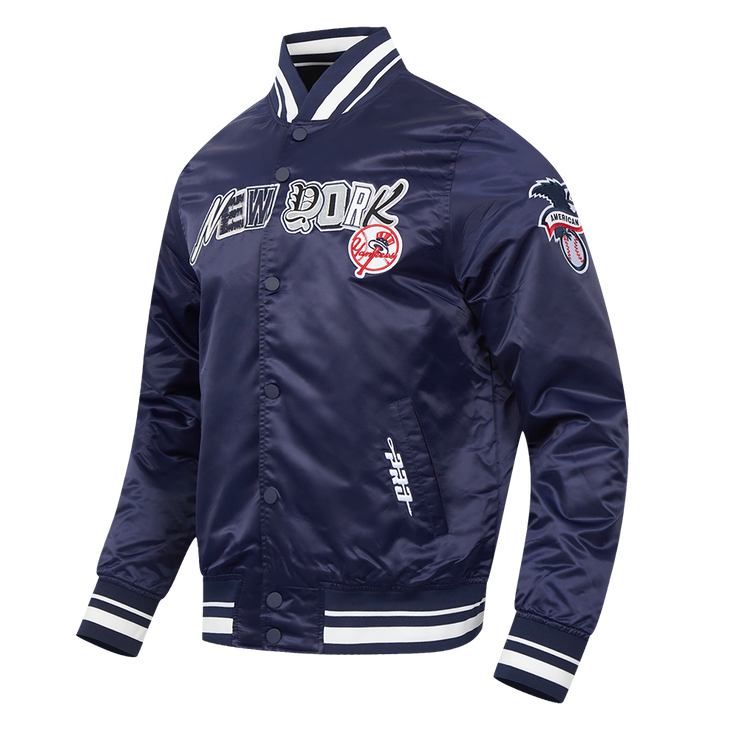 Pro Standard MLB City Ransom Satin Jacket New York Yankees Midnight Navy