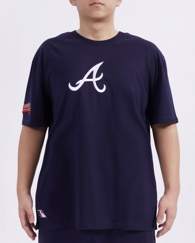 Pro Standard MLB City Signature Drop Shoulder Tee Atlanta Braves Midnight Navy