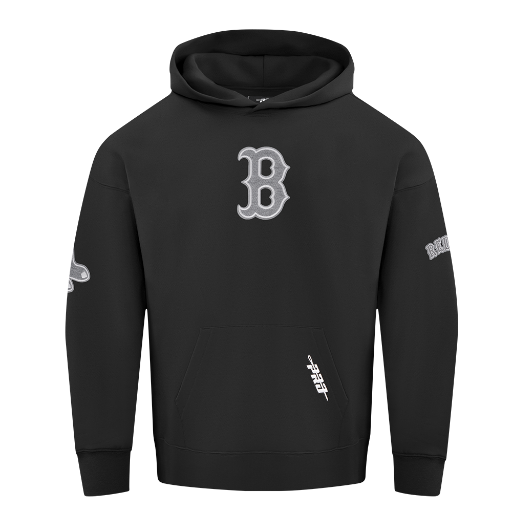 Pro Standard MLB Reverse French Terry Drop Shoulder Hoodie Boston Red Sox Black