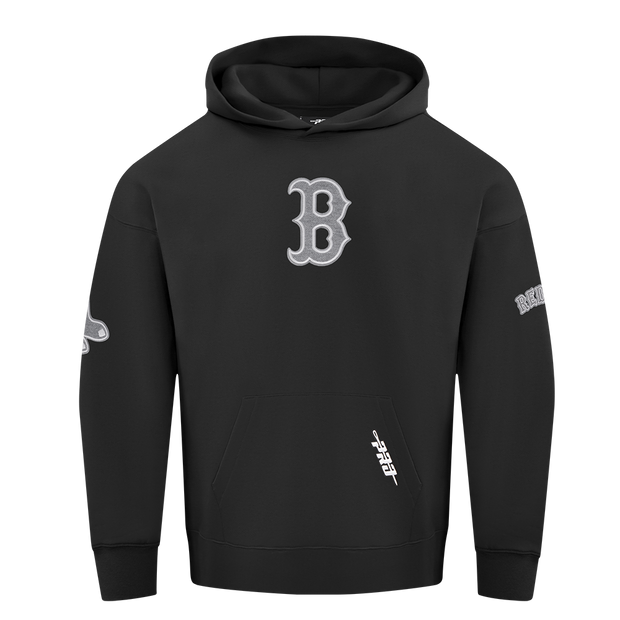 Pro Standard MLB Reverse French Terry Drop Shoulder Hoodie Boston Red Sox Black