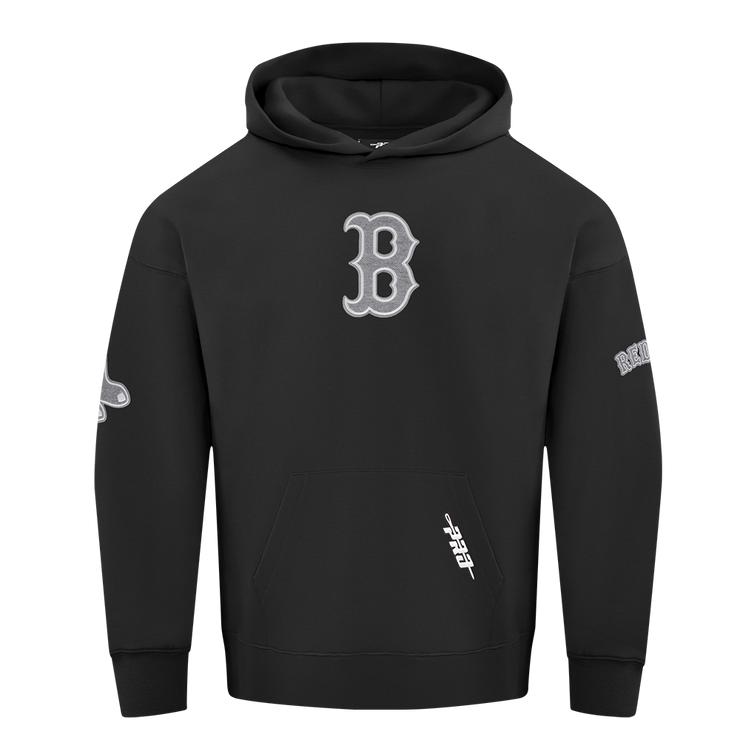 Pro Standard MLB Reverse French Terry Drop Shoulder Hoodie Boston Red Sox Black
