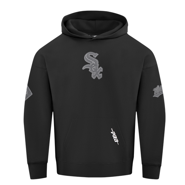 Pro Standard MLB Reverse French Terry Drop Shoulder Hoodie Chicago White Sox Black