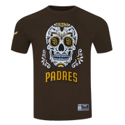 Pro Standard MLB Sugar Skull Stripped Tee San Diego Padres Brown