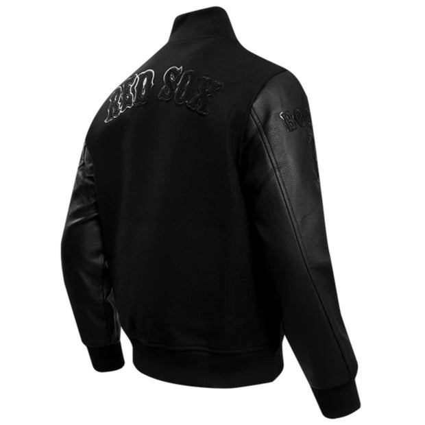 Pro Standard MLB Triple Black Wool Varsity Jacket Boston Red Sox