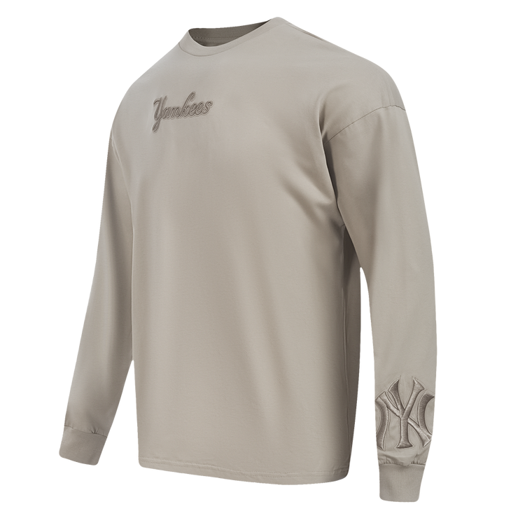 Pro Standard MLB Wingspan Drop Shoulder Longsleeve Tee New York Yankees Taupe