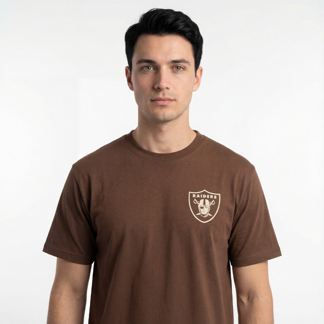 Majestic NFL Everteam Logo Tee Las Vegas Raiders Chocolate Brown