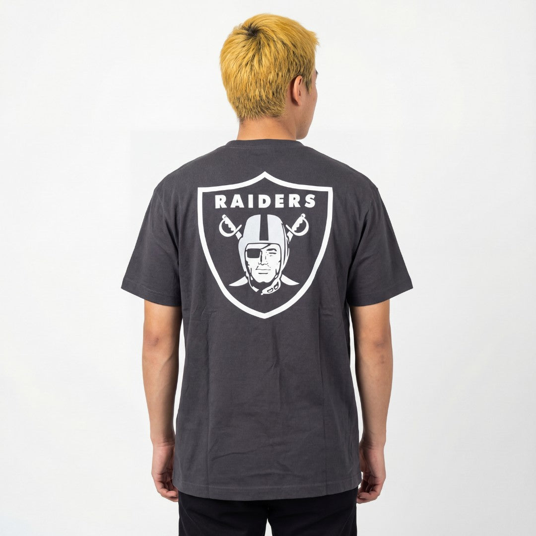 Majestic NFL Everteam Logo Tee Las Vegas Raiders Washed Black