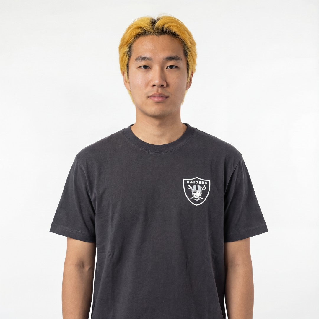 Majestic NFL Everteam Logo Tee Las Vegas Raiders Washed Black