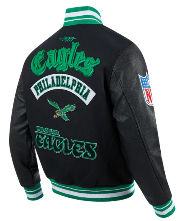 Pro Standard NFL Best Of Wool Varsity Jacket Philadelphia Eagles Black/Green